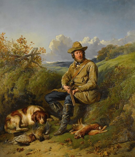 An American Sportsman  by Hugh Newell - Hand-Painted Oil Painting Reproduction