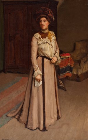 A Lady of Cleveland, U.S.A. by Hugh Ramsay Oil Painting