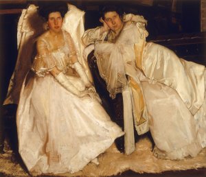 The sisters by Hugh Ramsay Oil Painting