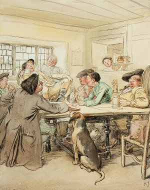 She Stoops to Conquer by Hugh Thomson Oil Painting