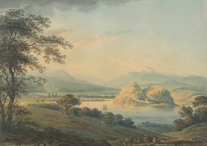 View of the town and castle of Dumbarton by Hugh William Williams Oil Painting