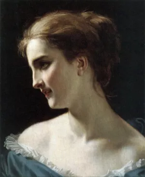 A Portrait of a Woman by Hughes Merle - Oil Painting Reproduction