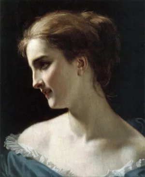 A Portrait of a Woman Oil painting by Hughes Merle