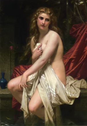 Susannah at Her Bath by Hughes Merle - Oil Painting Reproduction