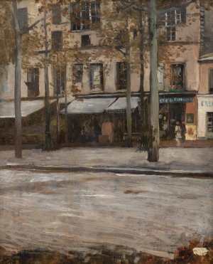 A Street in Paris. Study from Montmartre by Hugo Birger Oil Painting