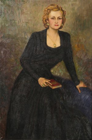 Portrait of a Lady Oil painting by Hugo Boettinger