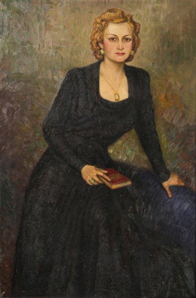 Portrait of a Lady by Hugo Boettinger - Hand-Painted Oil Painting Reproduction