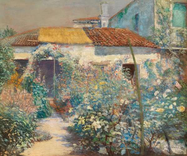 Main Product Photo of A Blossoming Garden  Painting by Hugo Charlemont