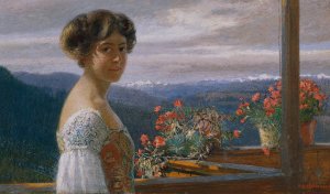 Alice Charlemont, Die Tochter Des Malers by Hugo Charlemont Oil Painting