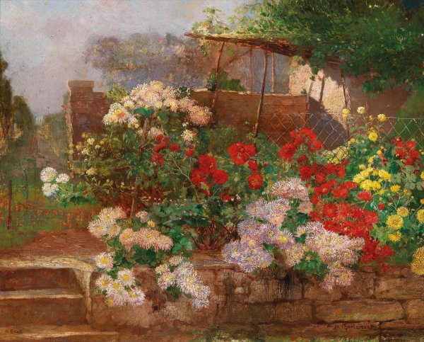 Main Product Photo of Garden In Brioni Painting by Hugo Charlemont