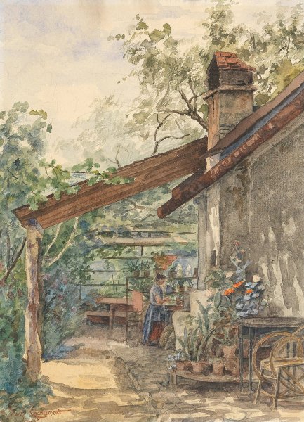 Main Product Photo of Pflanzendepot Painting by Hugo Charlemont
