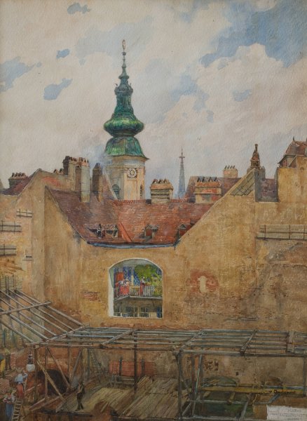 Main Product Photo of Turm von St. Anna  Painting by Hugo Charlemont