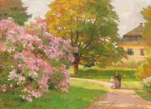 A Blossoming Bush by Hugo Darnaut Oil Painting