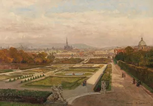 Blick vom Belvedere auf Wien by Hugo Darnaut Oil Painting