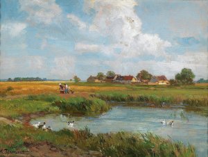 Ein Sommertag by Hugo Darnaut Oil Painting