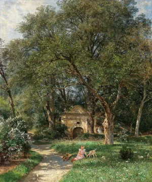 In the Castle Park by Hugo Darnaut Oil Painting