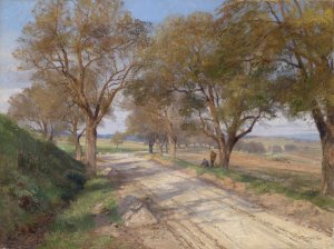 Landstrase bei Plankenberg Oil painting by Hugo Darnaut