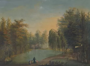 The Banks Of The Thess, Mahrisch Schonberg by Hugo Darnaut Oil Painting