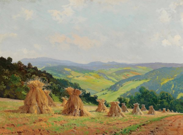Waldviertler Voralpenlandschaft by Hugo Darnaut - Hand-Painted Oil Painting Reproduction