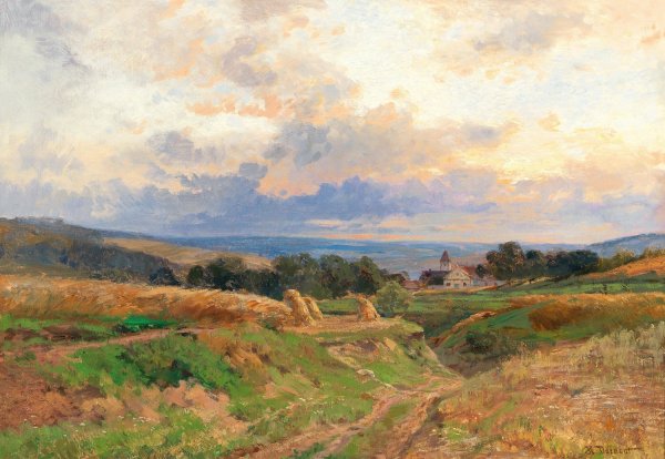 West of Vienna by Hugo Darnaut - Hand-Painted Oil Painting Reproduction