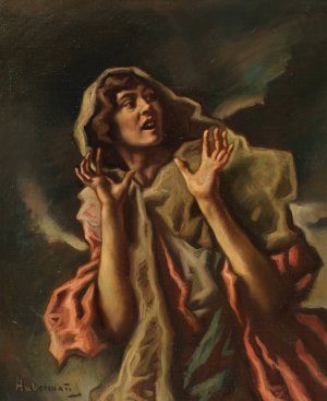 Louise by Hugo Freiherr Von Habermann Oil Painting