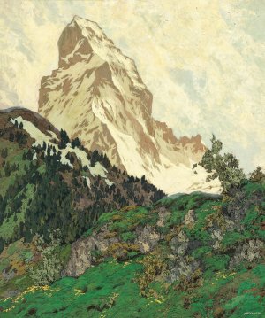 The Matterhorn Oil painting by Hugo Hodiener