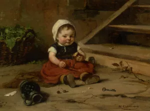 Childhood by Hugo Oehmichen - Oil Painting Reproduction