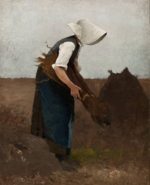 Gathering Poppies by Hugo Salmson Oil Painting
