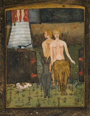 Adam And Eve by Hugo Simberg Oil Painting