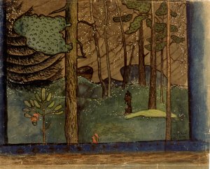 Autumn in the Forest by Hugo Simberg Oil Painting