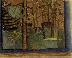 Autumn in the Forest by Hugo Simberg Oil Painting