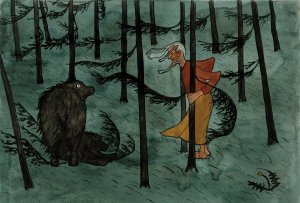 Fear In The Woods by Hugo Simberg Oil Painting