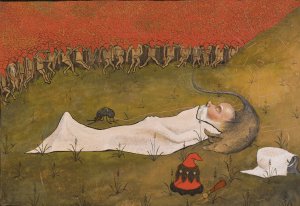 King Hobgoblin Sleeping by Hugo Simberg Oil Painting