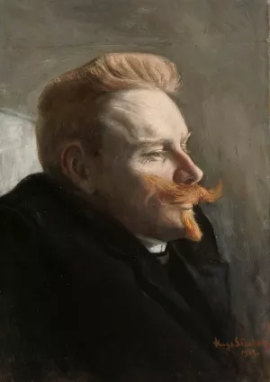 Man With A Red Moustache by Hugo Simberg Oil Painting
