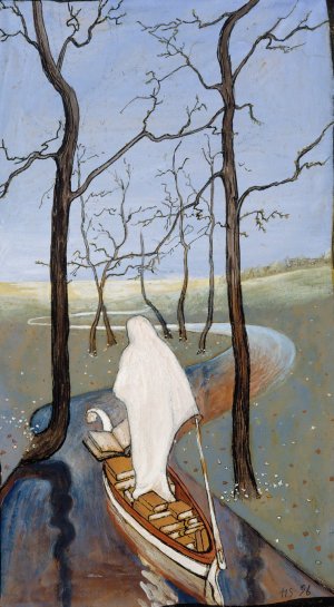 On The River Of Life by Hugo Simberg Oil Painting