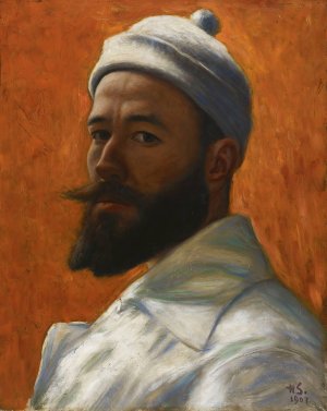 Self-Portrait by Hugo Simberg Oil Painting