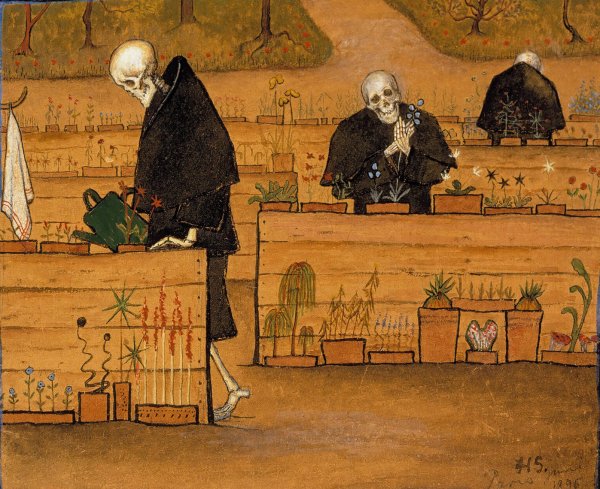 The Garden Of Death  by Hugo Simberg - Hand-Painted Oil Painting Reproduction