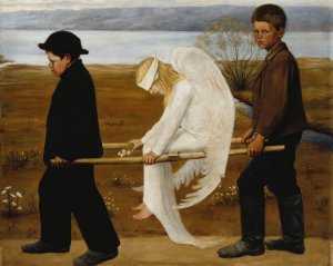 The Wounded Angel by Hugo Simberg Oil Painting
