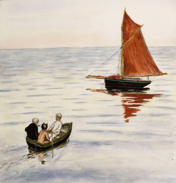 Travel Companions  by Hugo Simberg - Hand-Painted Oil Painting Reproduction