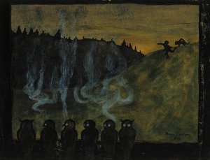 Vision by Hugo Simberg Oil Painting