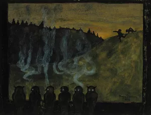 Vision by Hugo Simberg Oil Painting