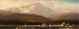 Scenic View of Lake Ammersee by Hugo Ullik Oil Painting