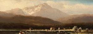 Scenic View of Lake Ammersee by Hugo Ullik Oil Painting