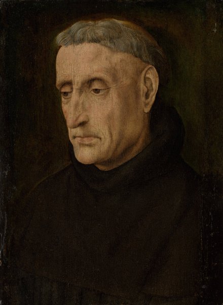 Main Product Photo of A Benedictine Monk  Painting by Hugo Van Der Goes
