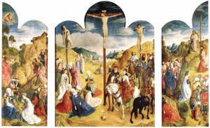 Calvary Triptych by Hugo Van Der Goes Oil Painting