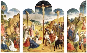 Calvary Triptych by Hugo Van Der Goes - Oil Painting Reproduction