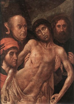 Deposition Diptych Small Deposition, Left Wing by Hugo Van Der Goes Oil Painting