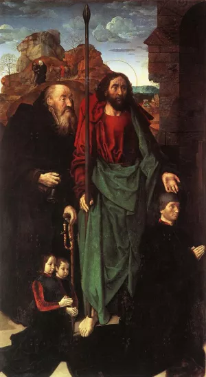 Sts. Anthony and Thomas with Tommaso Portinari painting by Hugo Van Der Goes