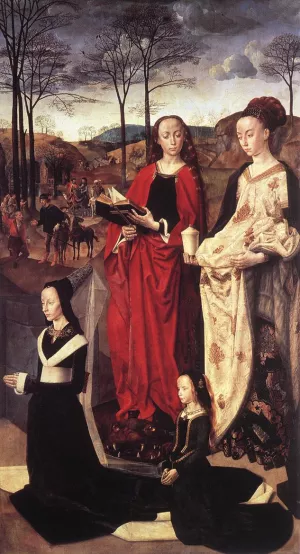 Sts. Margaret and Mary Magdalene with Maria Portinari by Hugo Van Der Goes - Oil Painting Reproduction