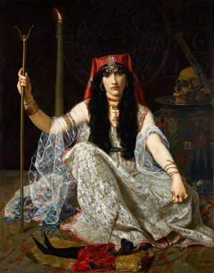 L'Envouteuse by Hugues Merle Oil Painting